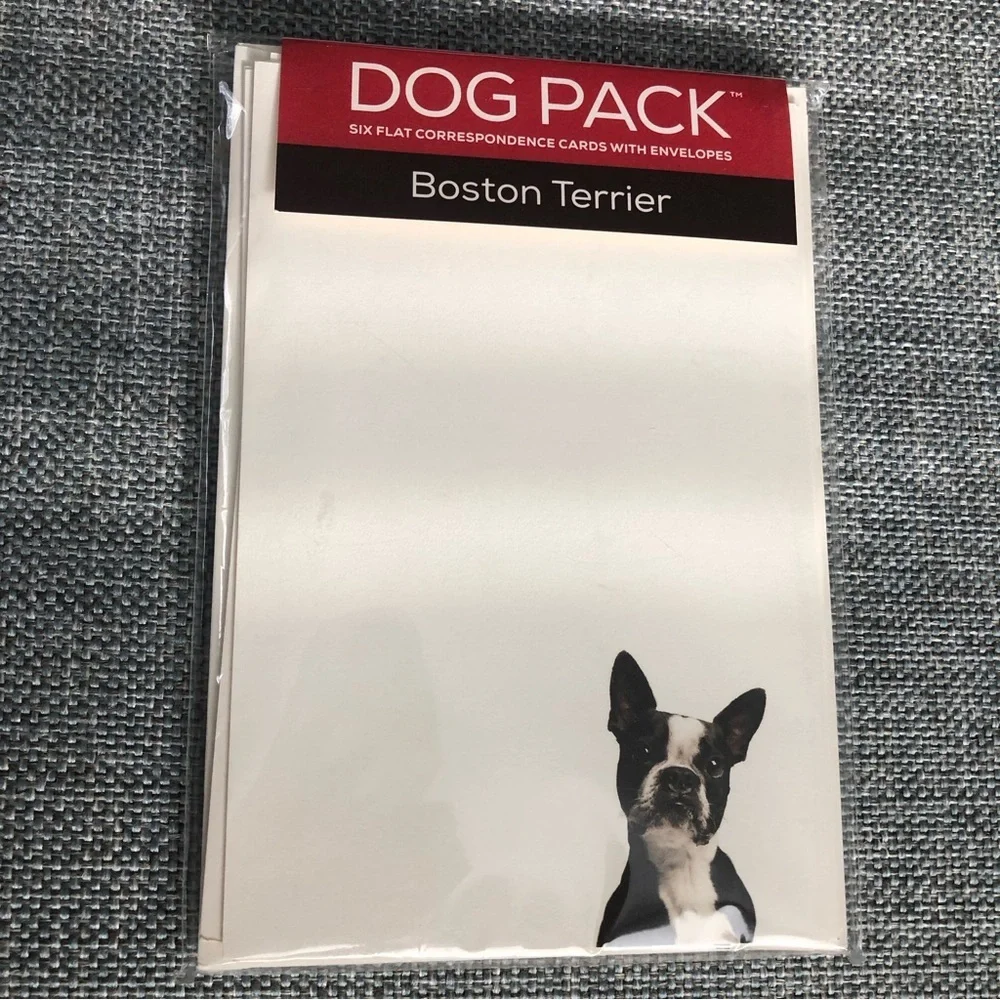 The dog studio Boston Terrier Six Flat Blank Correspondence Cards and Envelopes